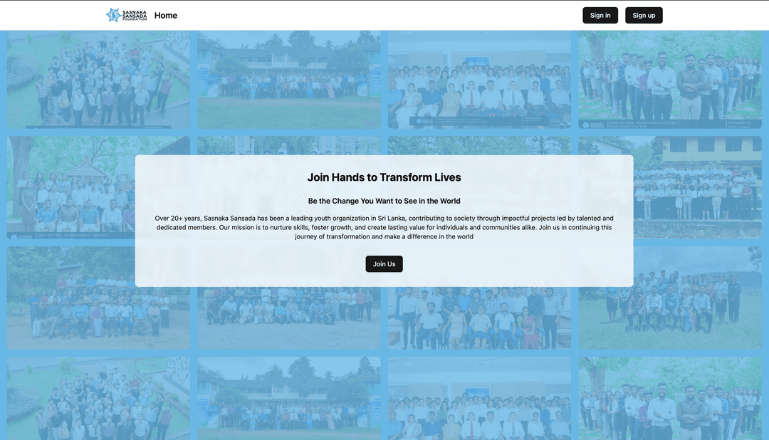 Project thumbnail for Volunteer Management System